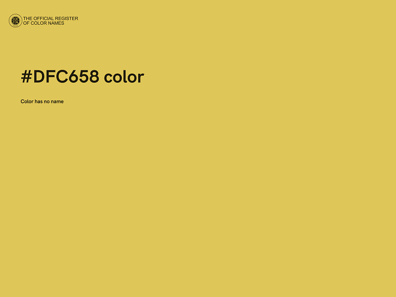 #DFC658 color image