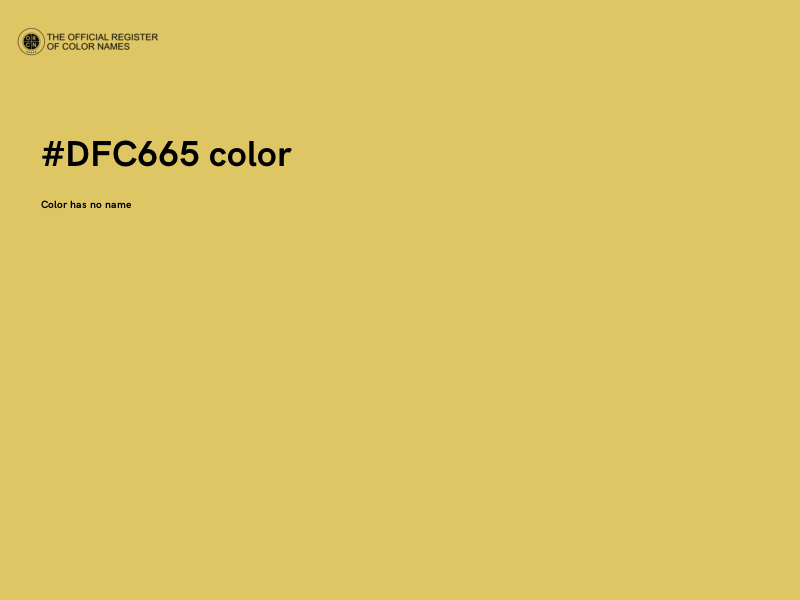 #DFC665 color image