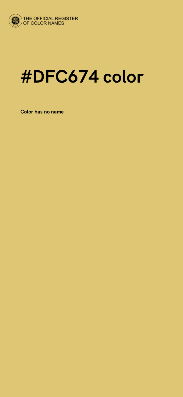 #DFC674 color image
