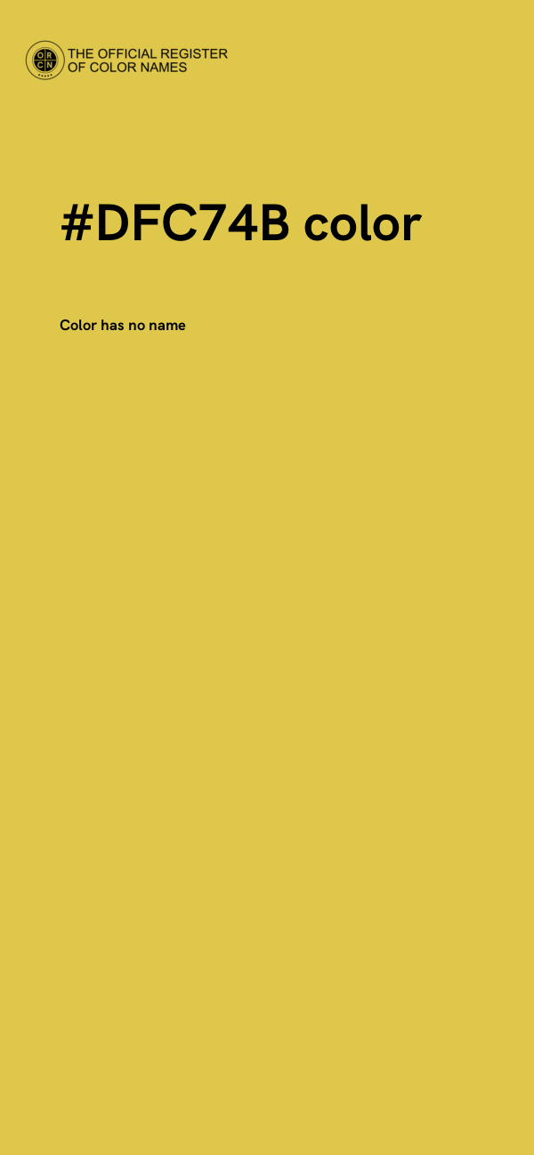 #DFC74B color image
