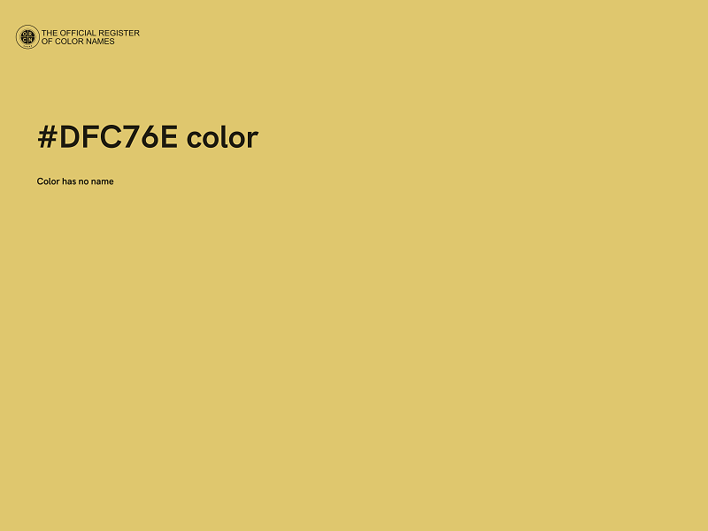 #DFC76E color image