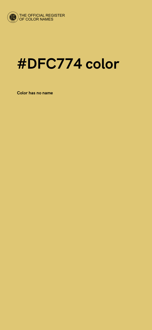 #DFC774 color image