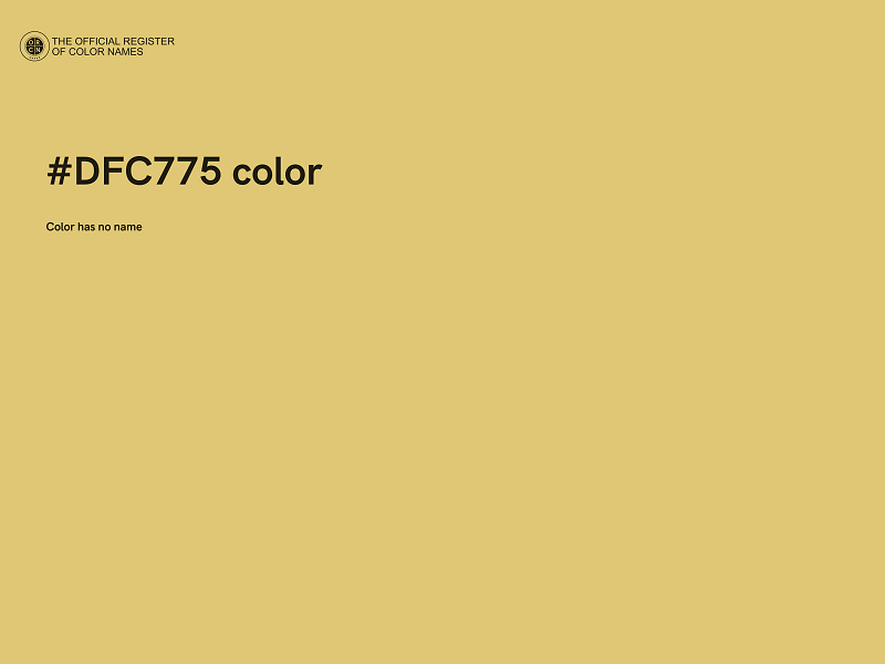#DFC775 color image