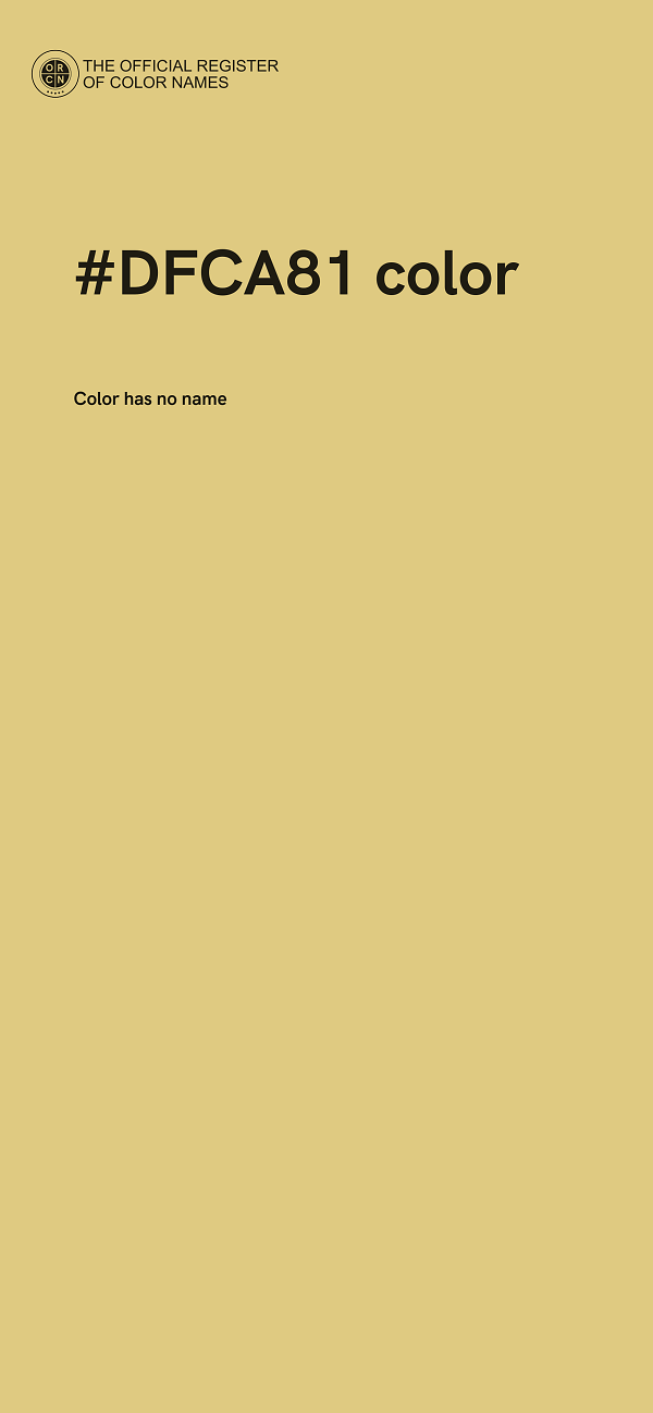 #DFCA81 color image