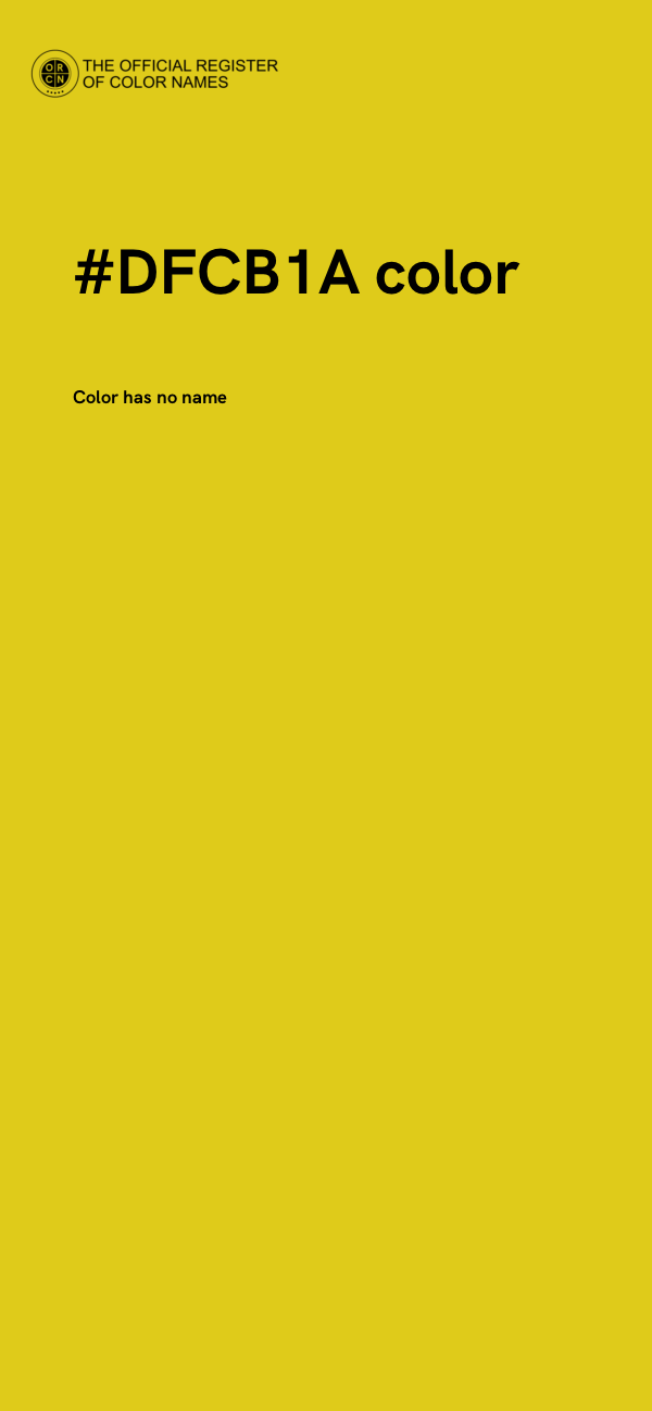 #DFCB1A color image