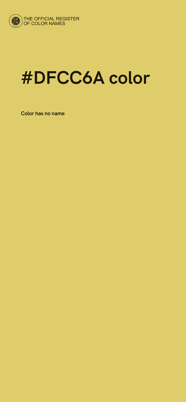 #DFCC6A color image