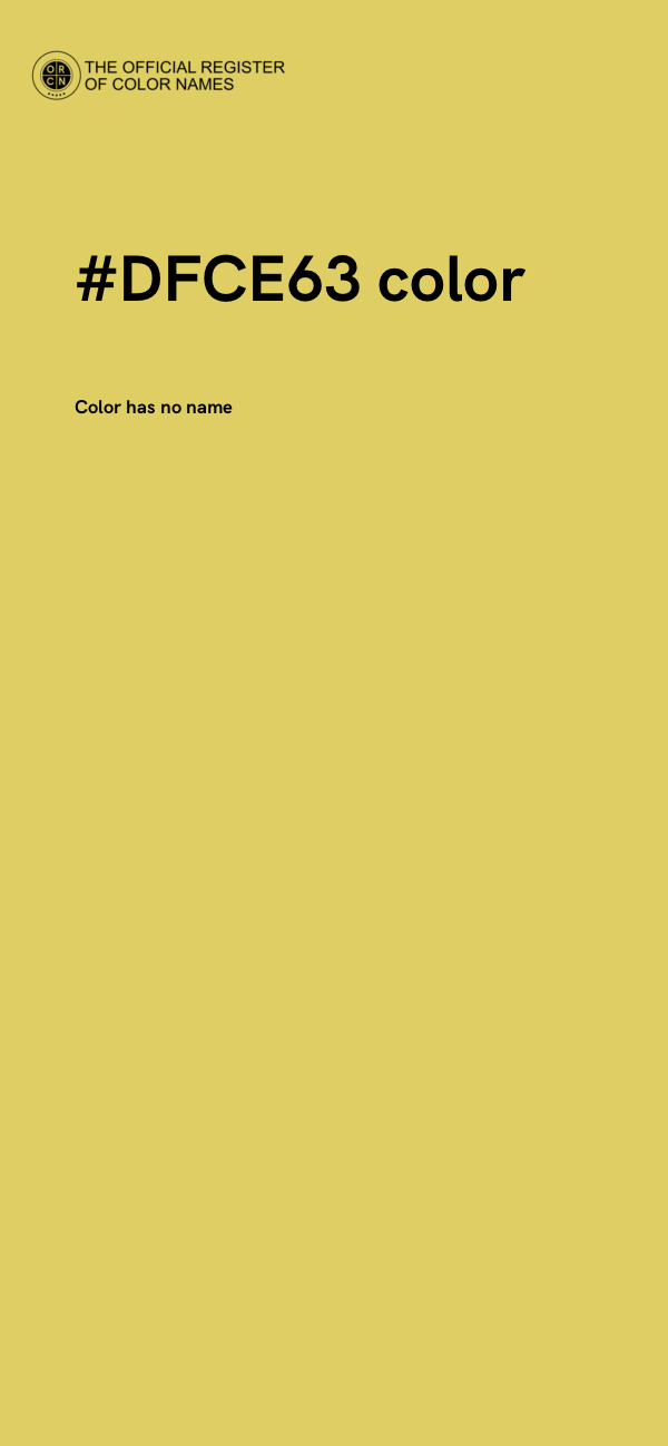 #DFCE63 color image