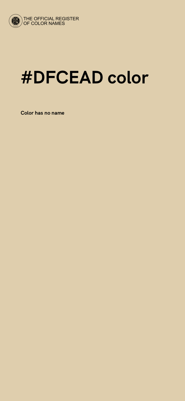 #DFCEAD color image