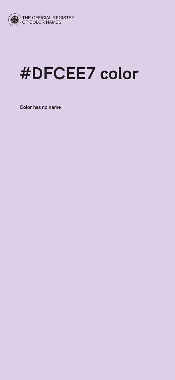 #DFCEE7 color image
