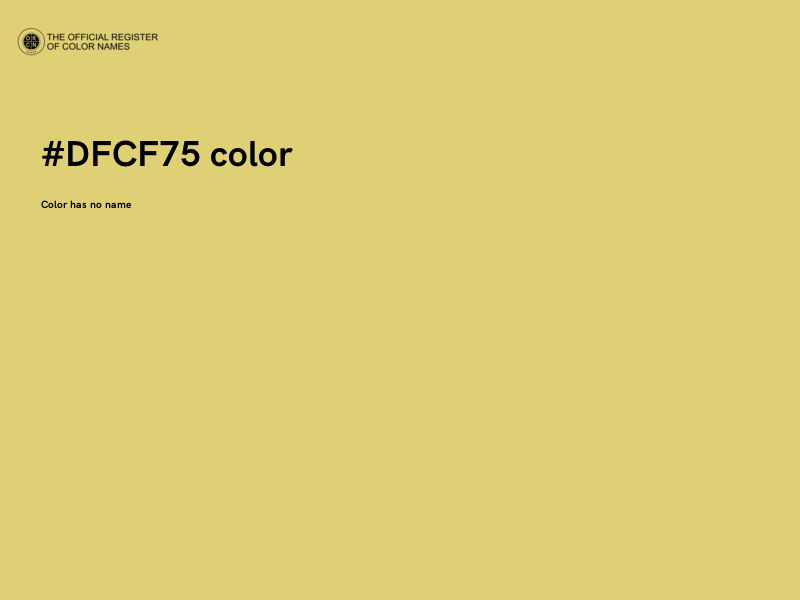 #DFCF75 color image