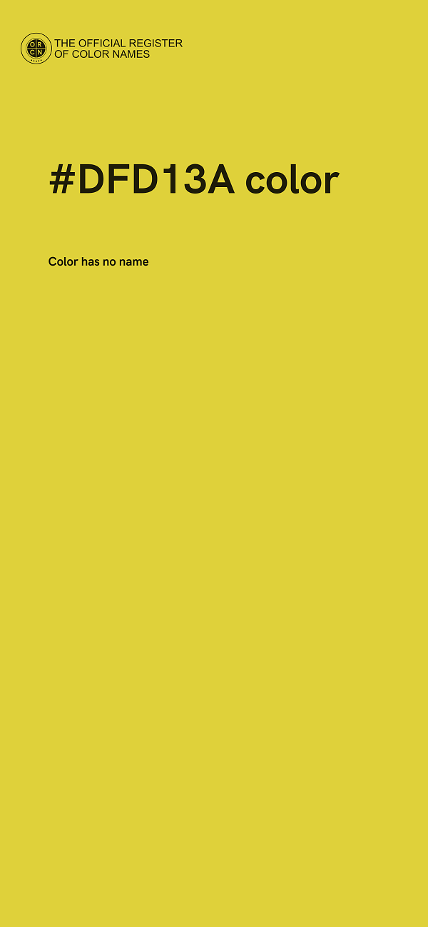 #DFD13A color image