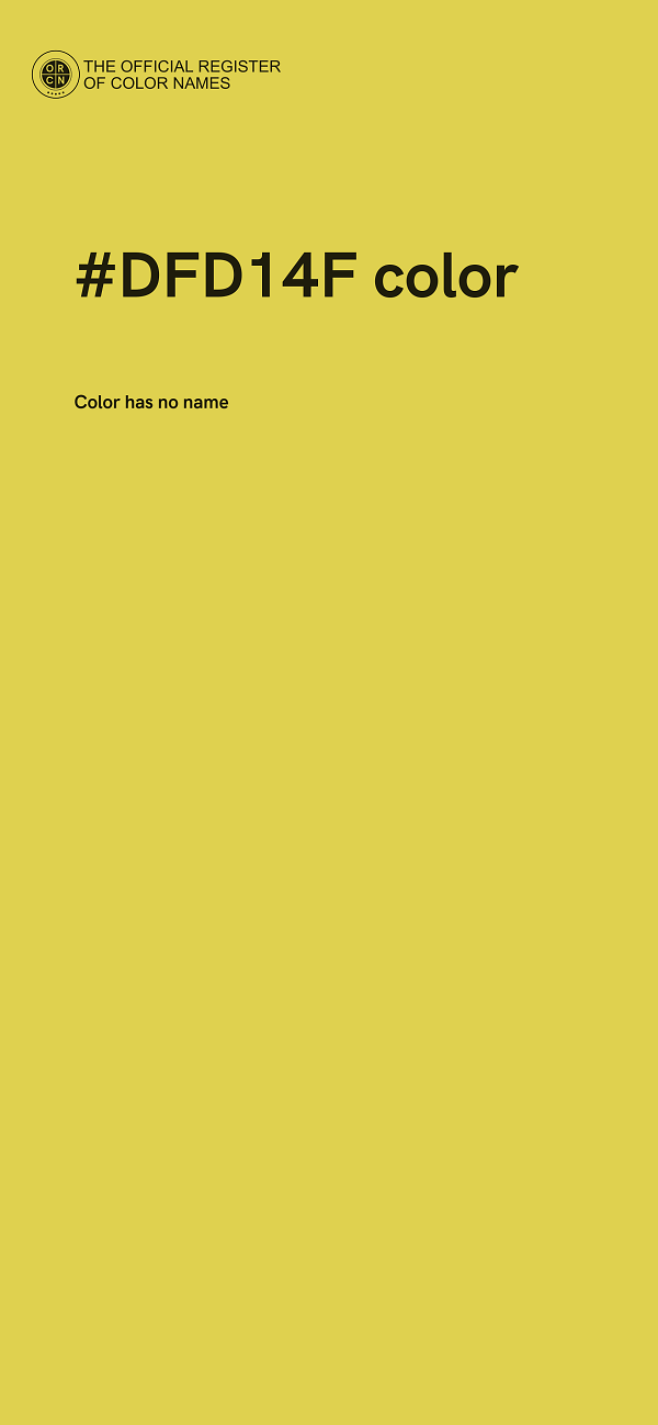 #DFD14F color image