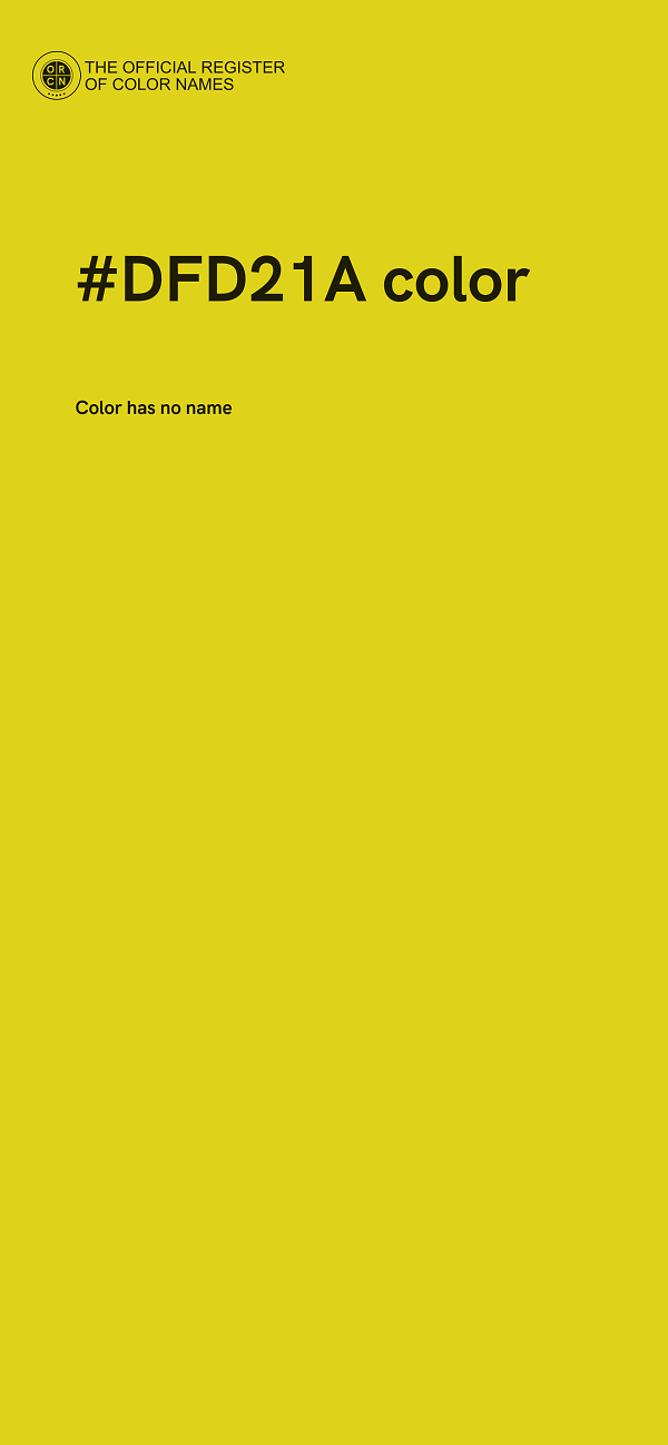#DFD21A color image