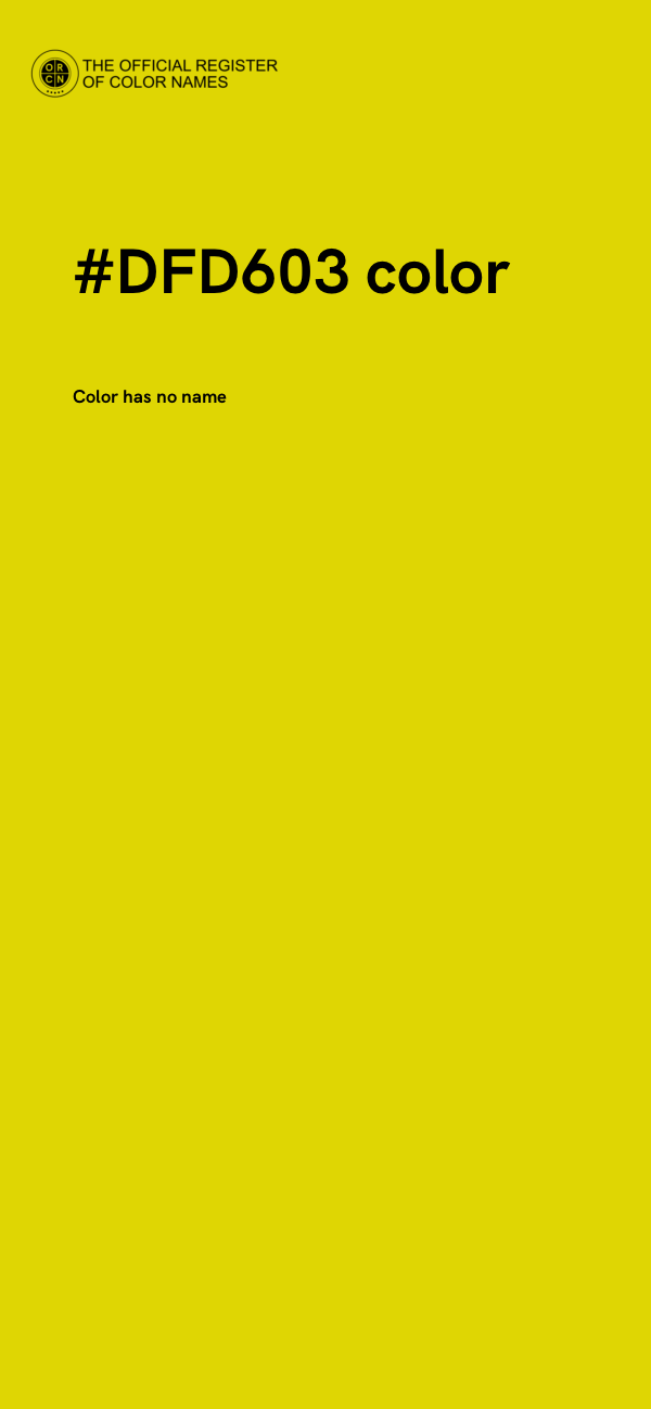 #DFD603 color image