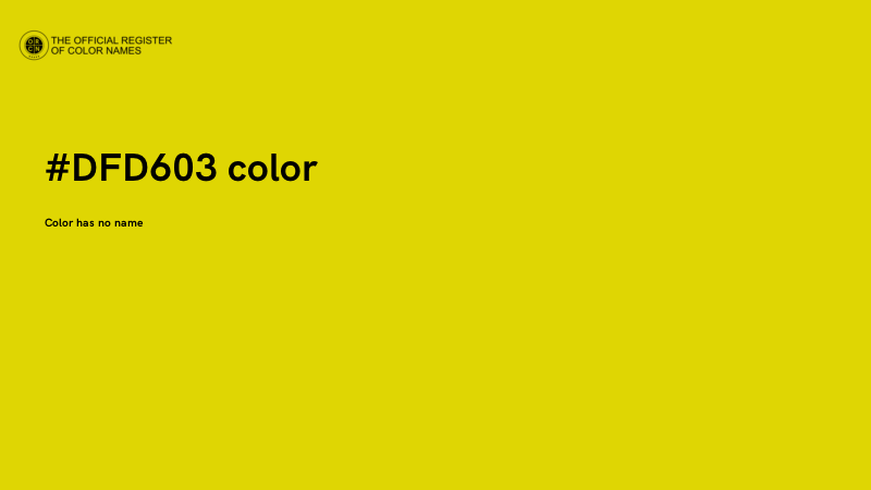 #DFD603 color image