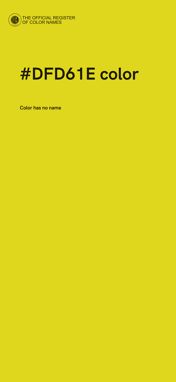 #DFD61E color image