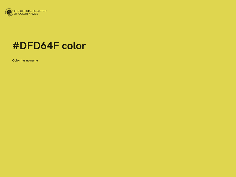 #DFD64F color image