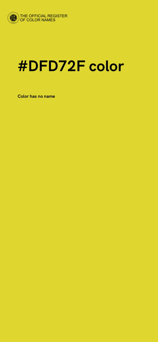 #DFD72F color image
