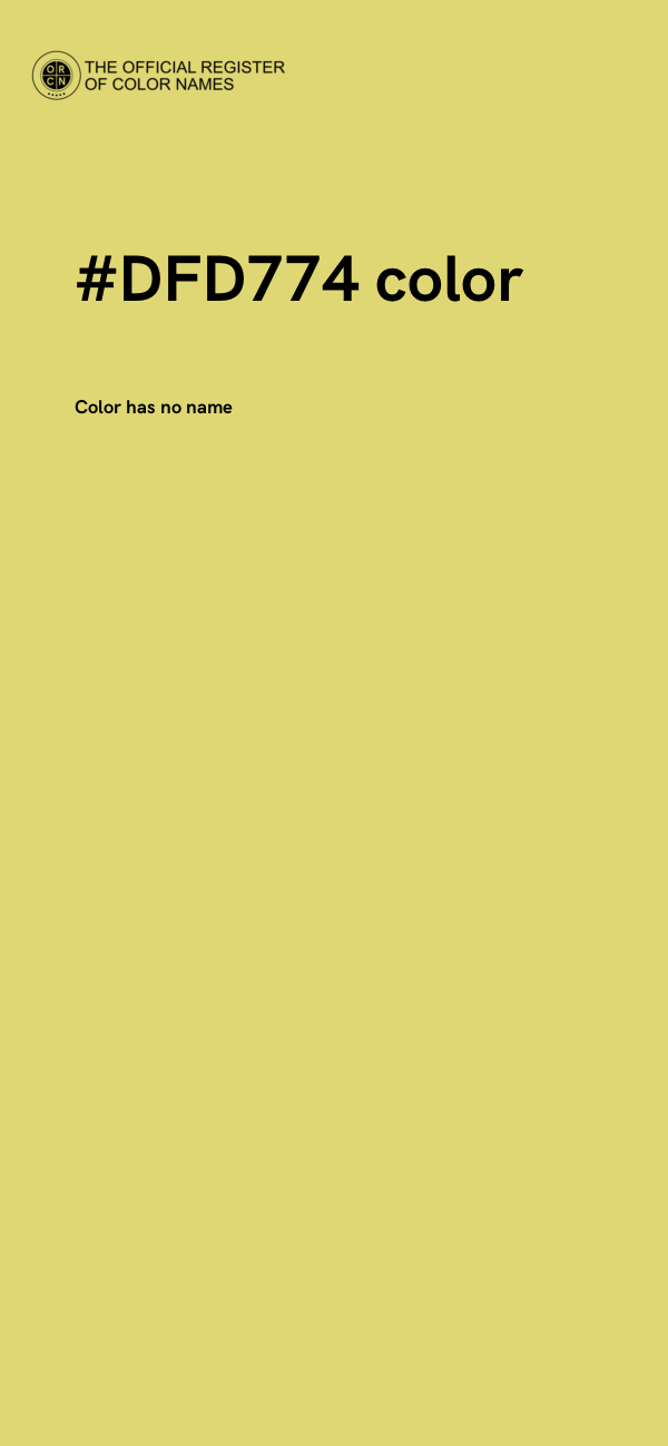 #DFD774 color image