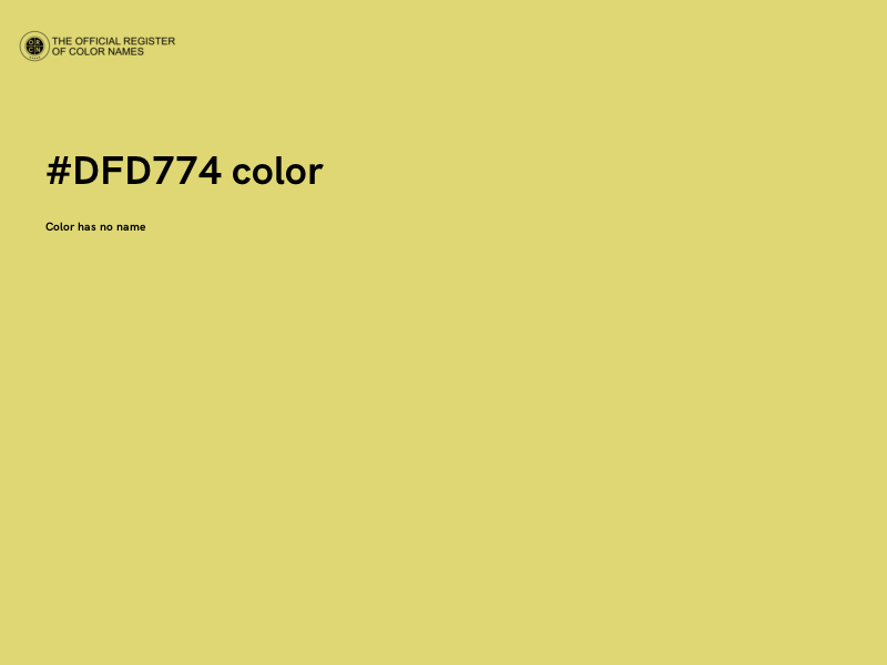 #DFD774 color image