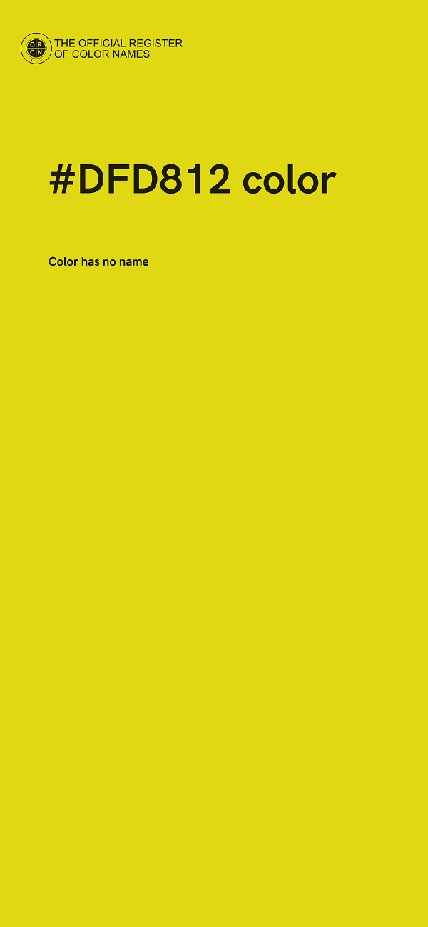 #DFD812 color image