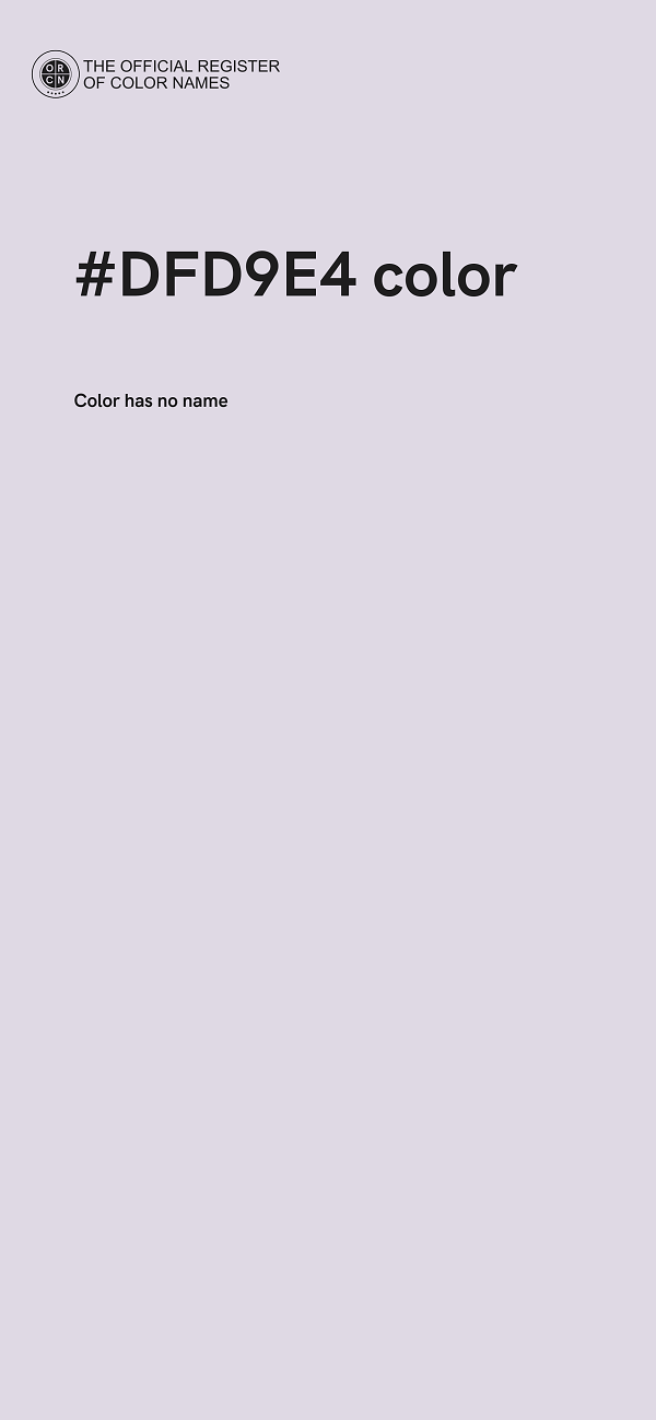 #DFD9E4 color image