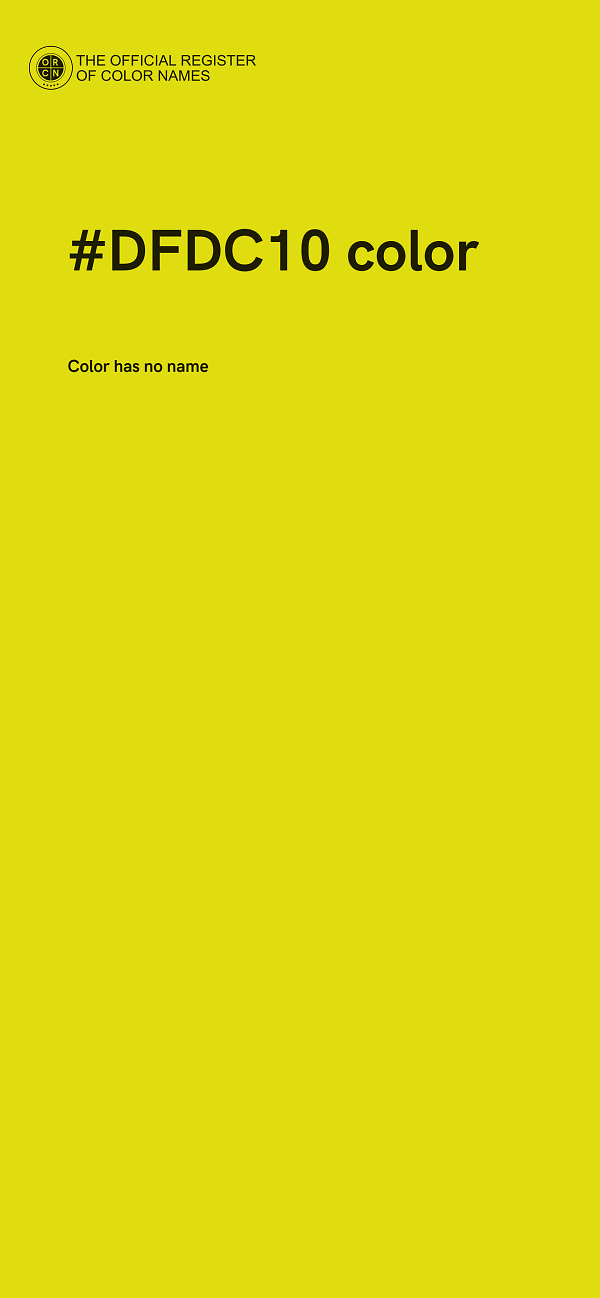 #DFDC10 color image