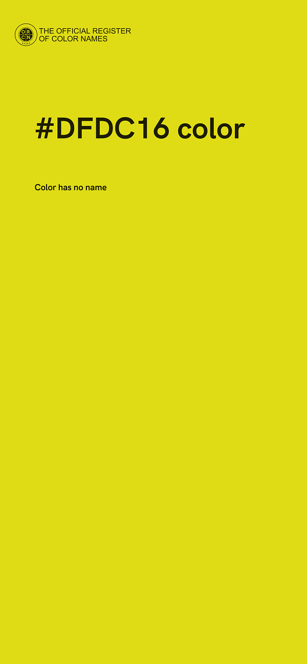 #DFDC16 color image