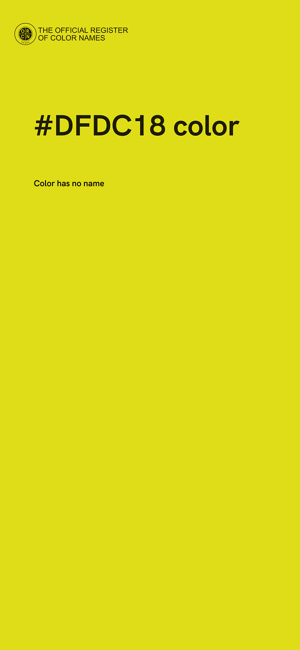 #DFDC18 color image