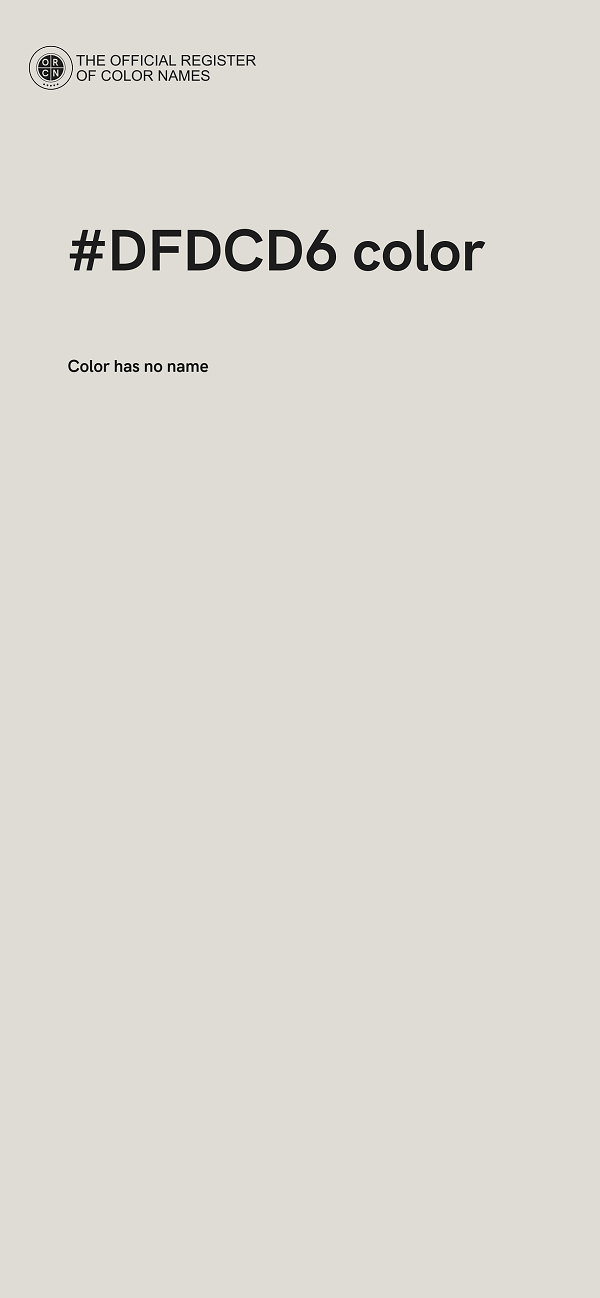 #DFDCD6 color image