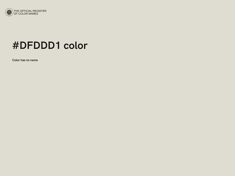 #DFDDD1 color image