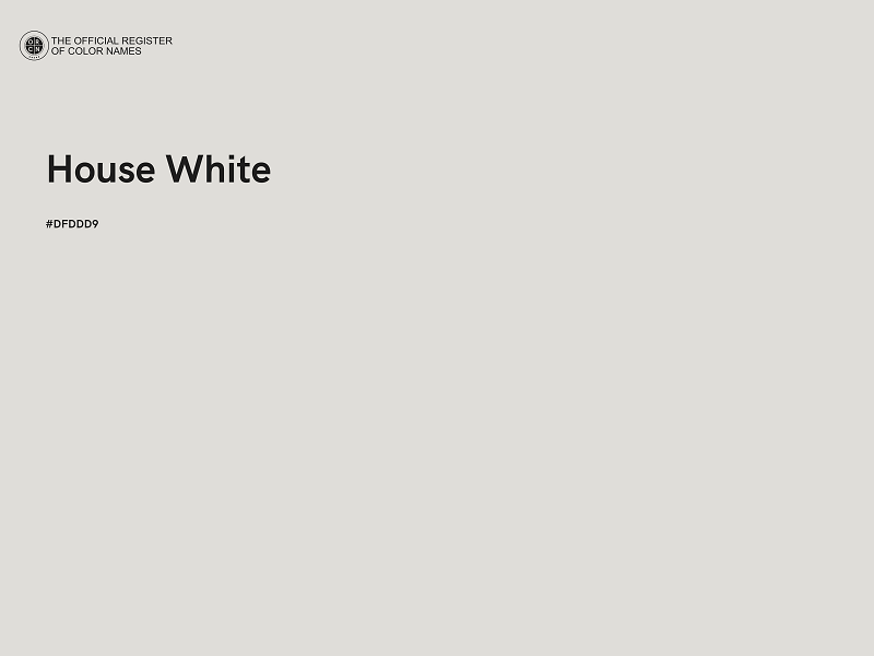 #DFDDD9 - House White color image