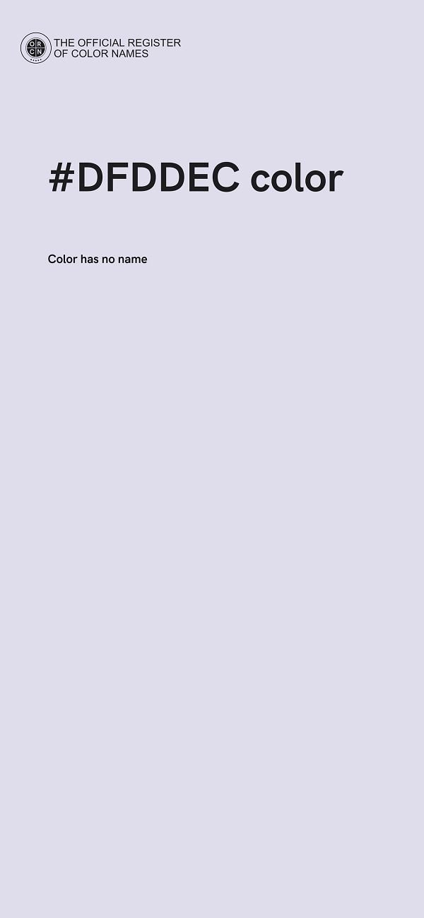#DFDDEC color image