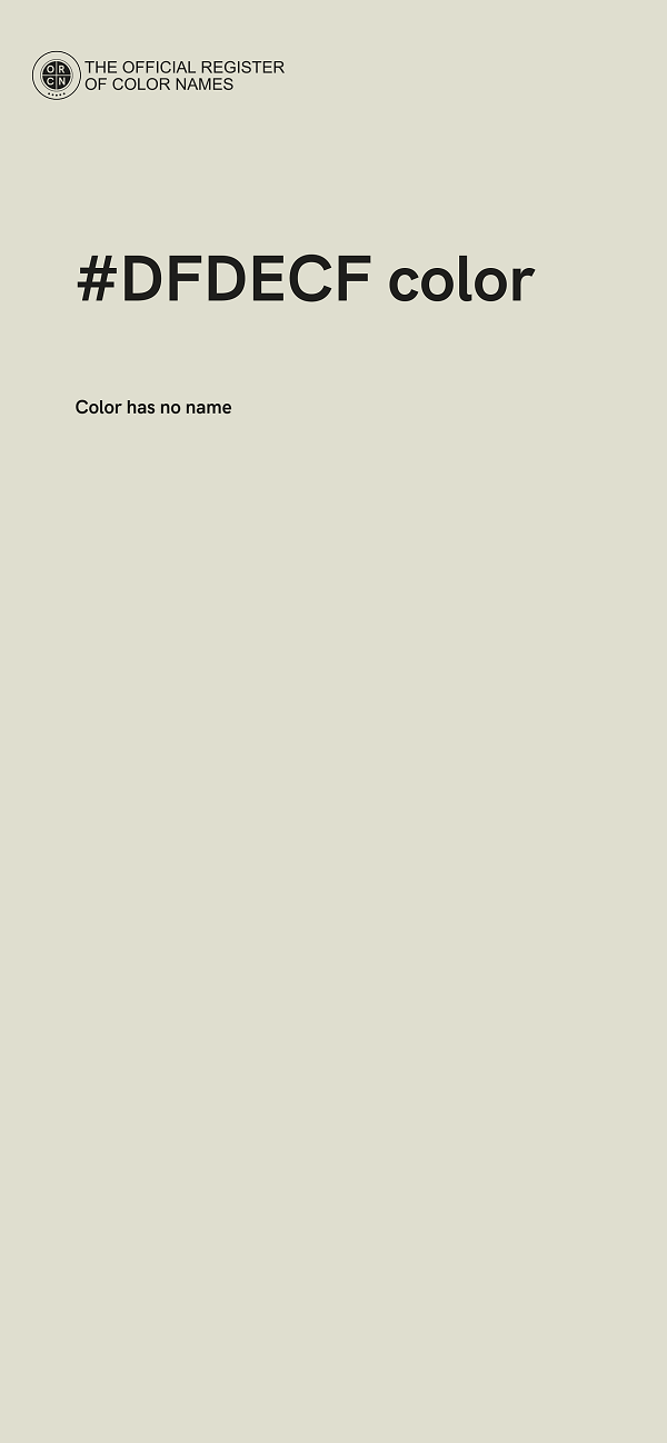#DFDECF color image