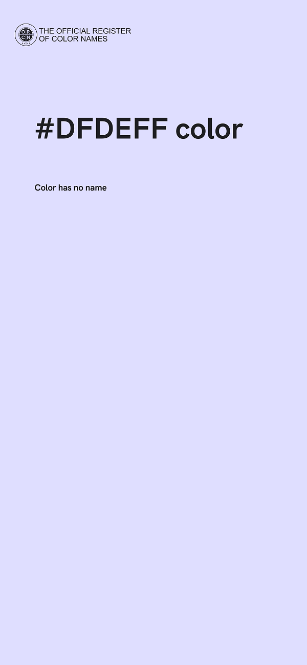 #DFDEFF color image