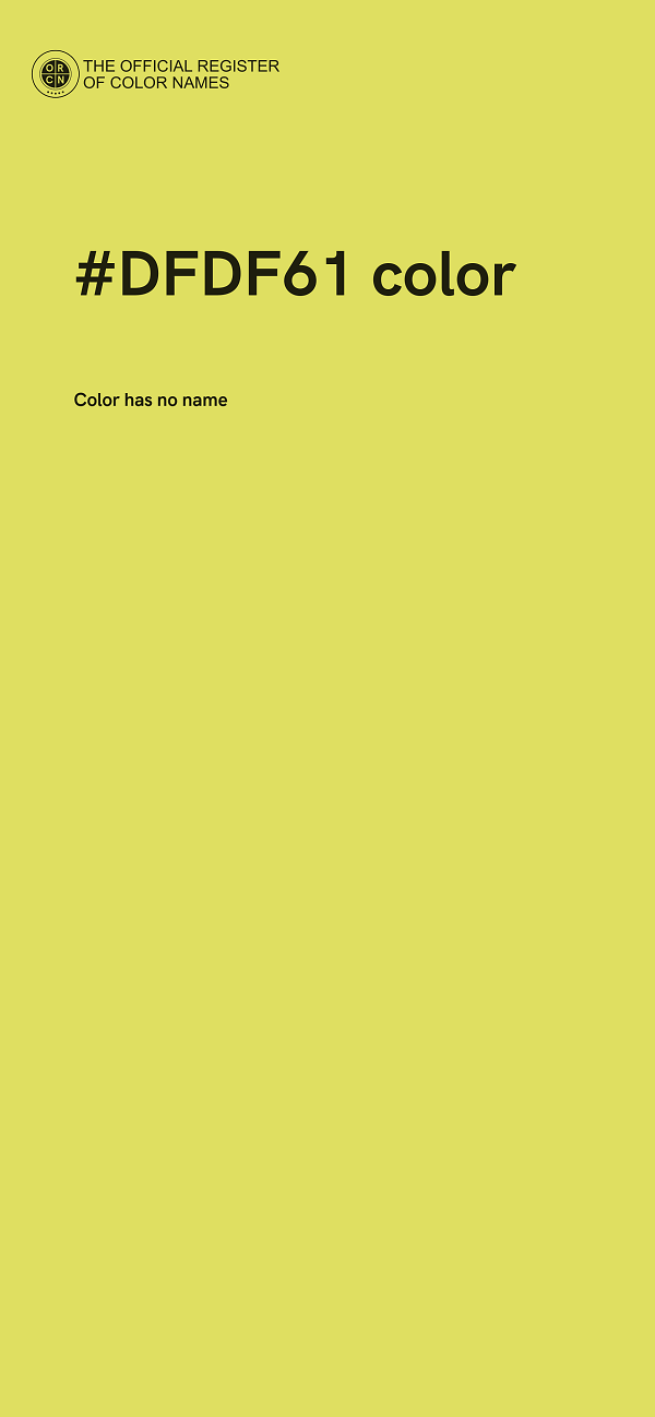 #DFDF61 color image