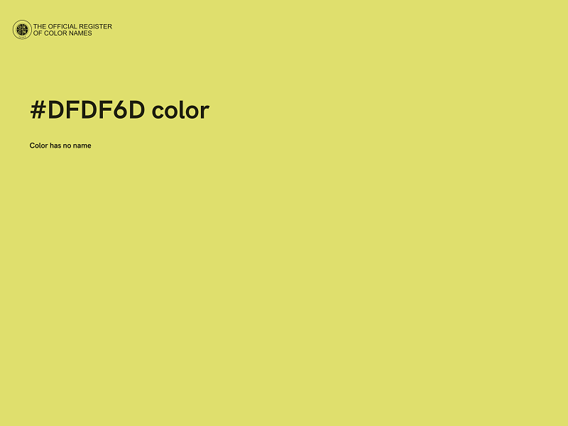 #DFDF6D color image