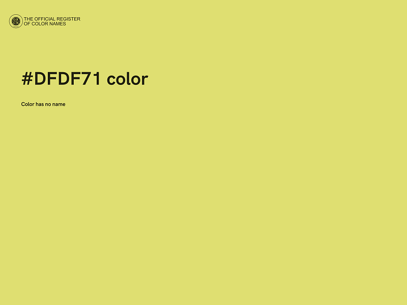 #DFDF71 color image