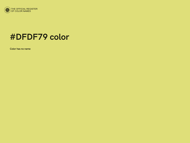 #DFDF79 color image