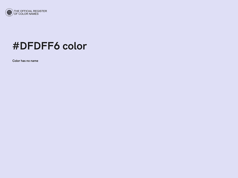 #DFDFF6 color image
