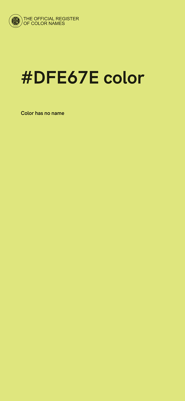 #DFE67E color image