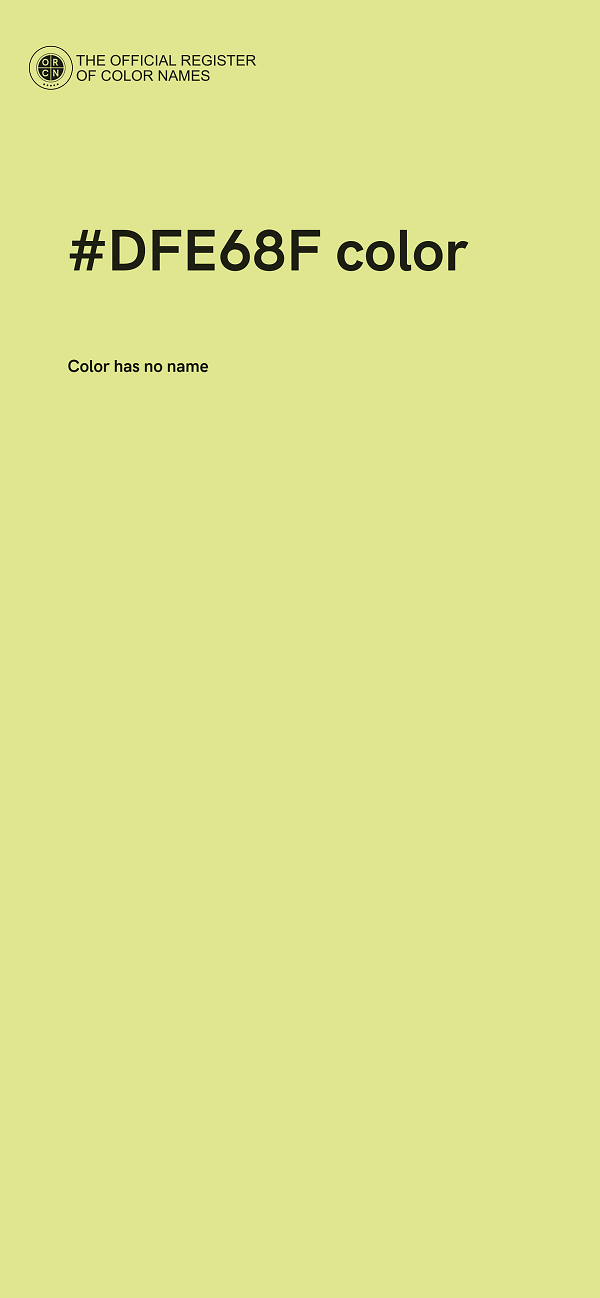 #DFE68F color image