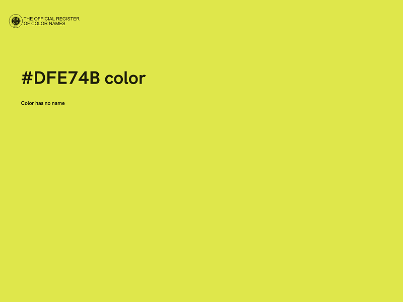 #DFE74B color image