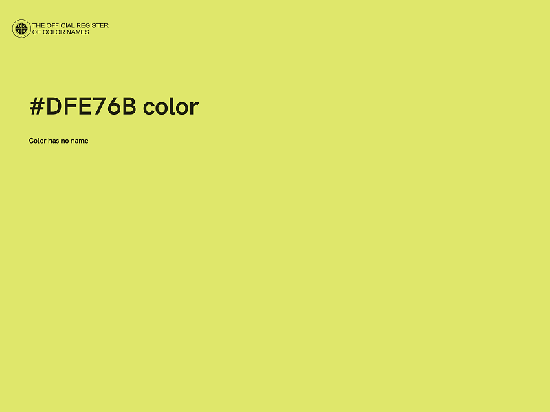 #DFE76B color image