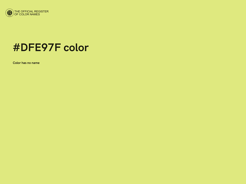 #DFE97F color image