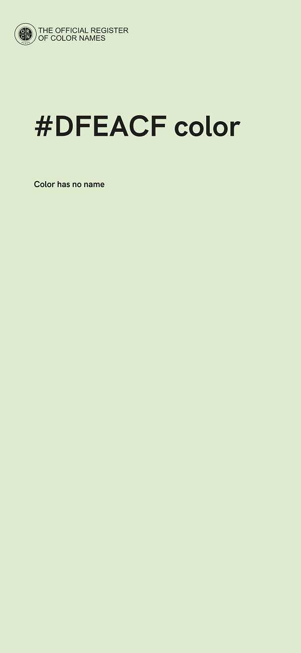 #DFEACF color image