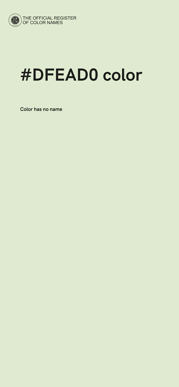 #DFEAD0 color image