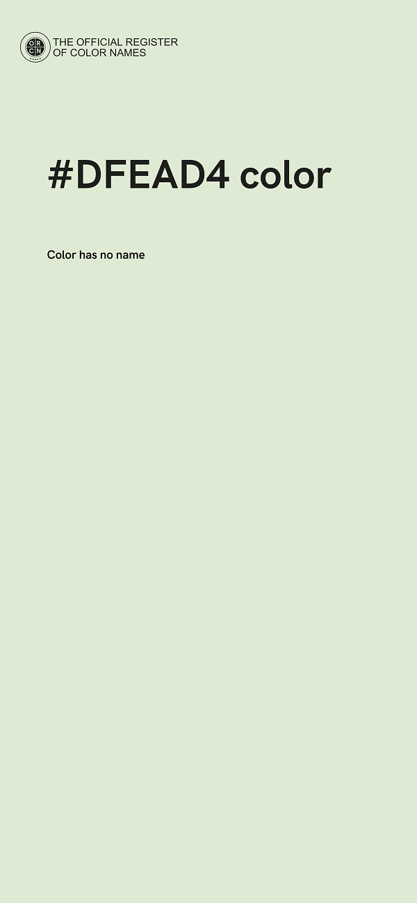 #DFEAD4 color image