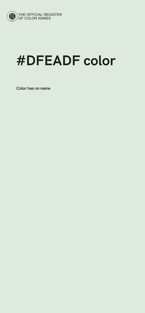 #DFEADF color image