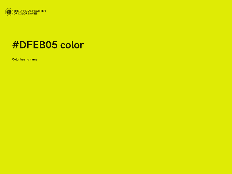 #DFEB05 color image